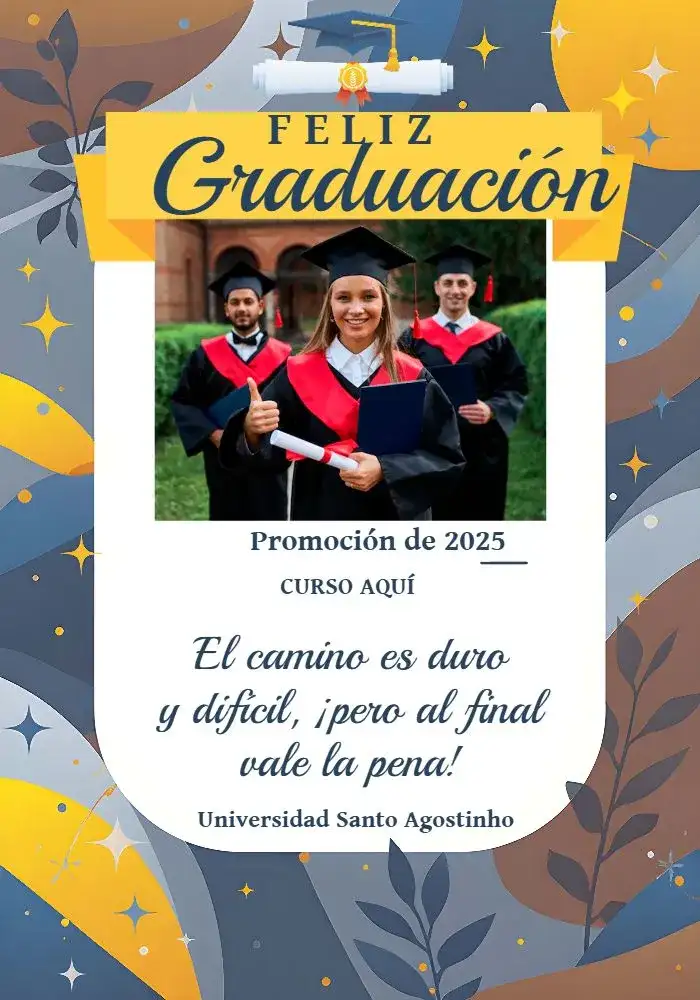 Tarjeta de Graduación con Foto Celebración