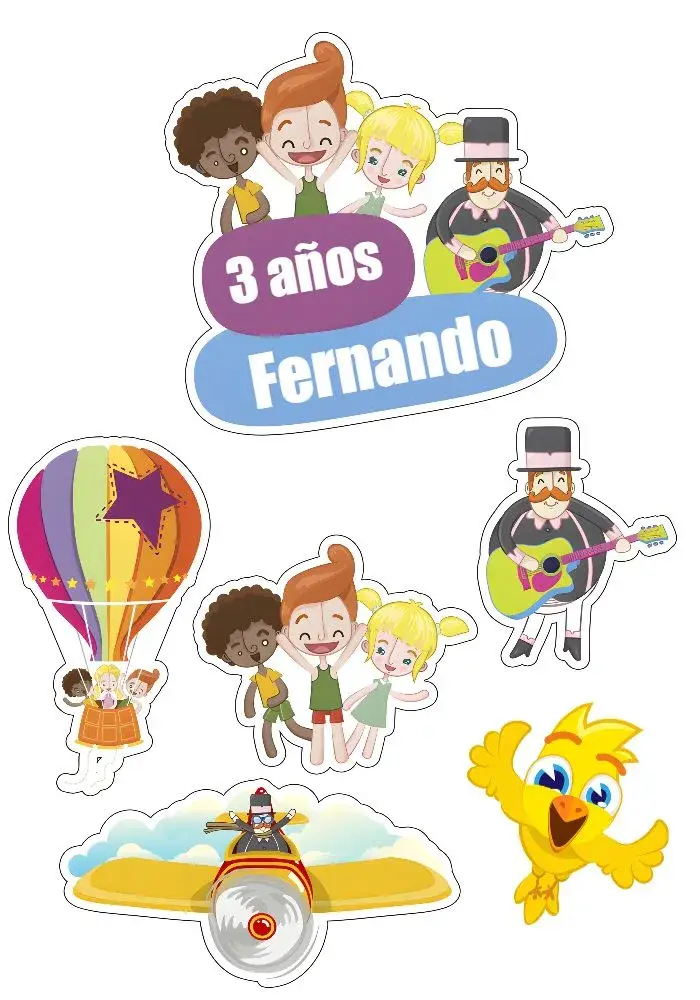 Invitación Topo De Pastel Mundo Bita Colorido editable y personalizable