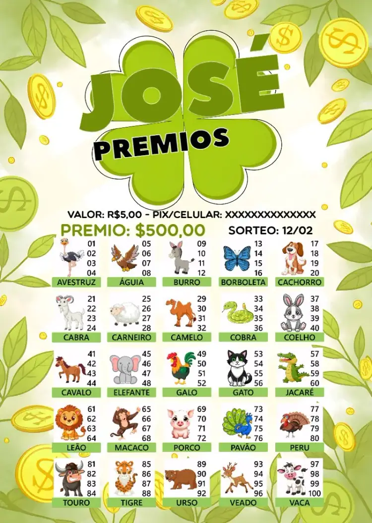 Invitación Rifa De Bicho Premiações Cartela editable y personalizable