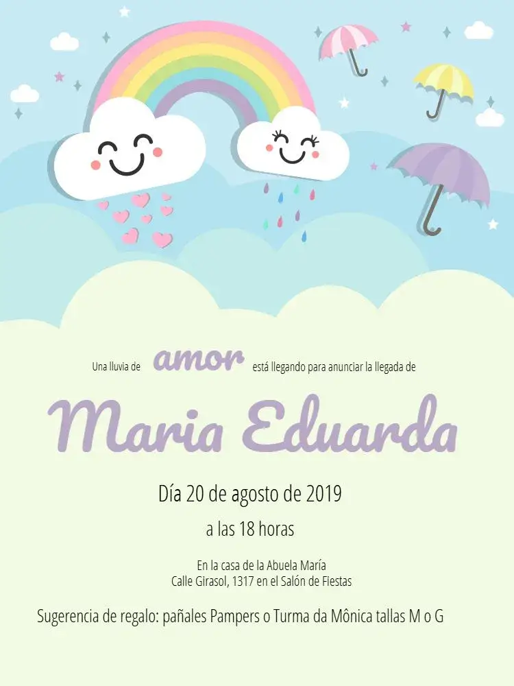Invitación Lluvia De Amor Whatsapp