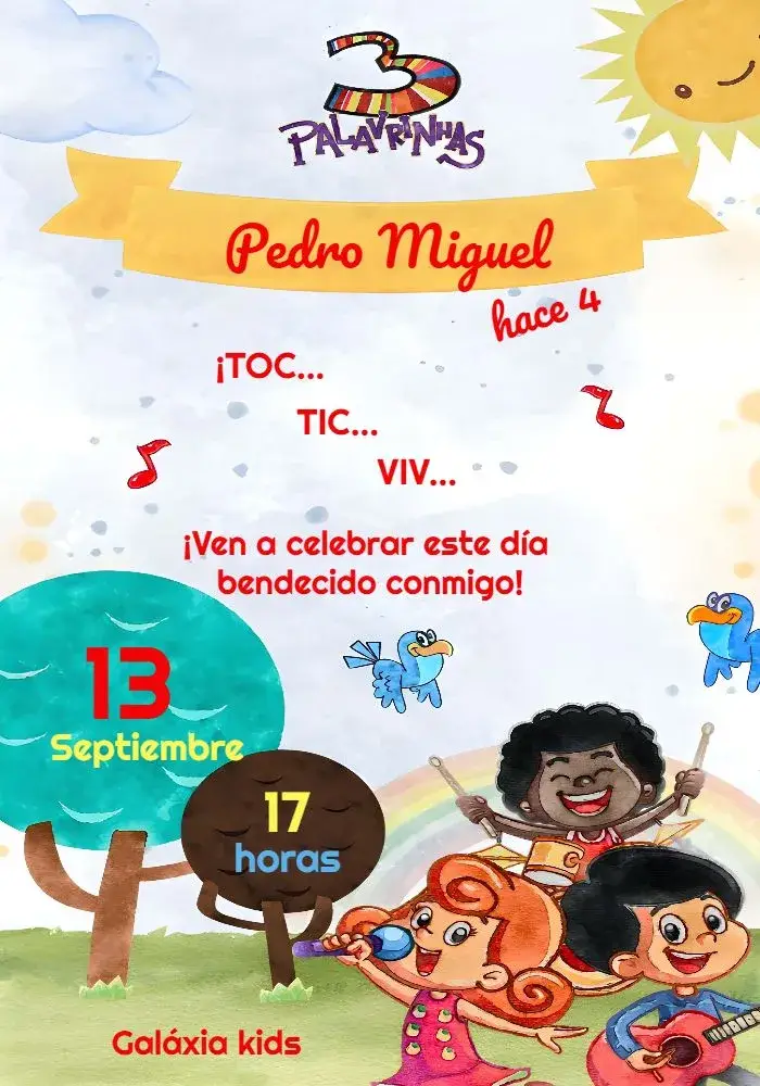 Invitación 3 Palabras Grises