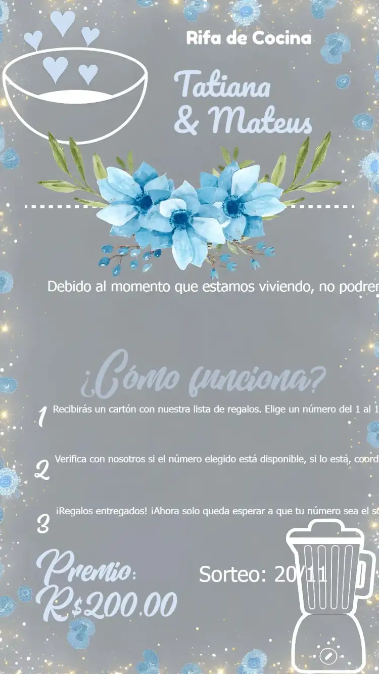 Chá Rifa De Cocina Floral Pizarra Negra Boda