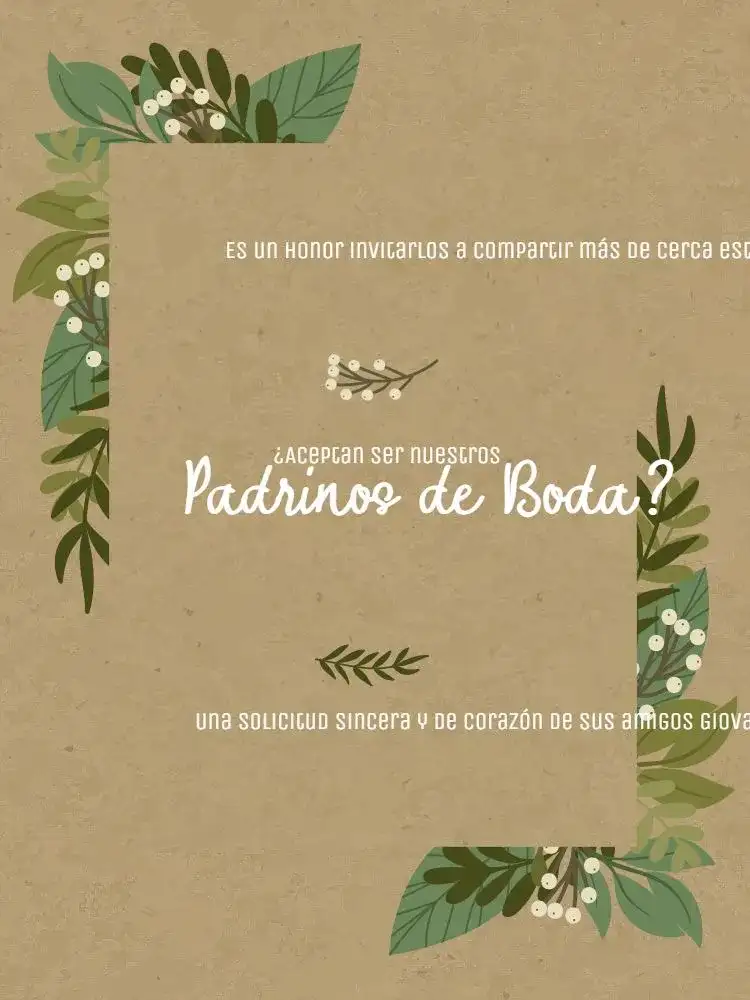 Para Padrinos De Boda Rústica Floral Encuentro