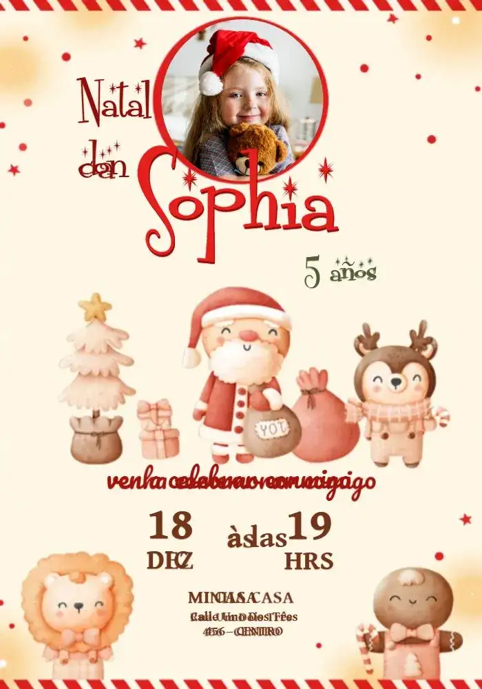 Invitación Navidad Con Foto Amarillo – tema Fechas Conmemorativas colorido, festivo, moderno, alegre, vibrante
