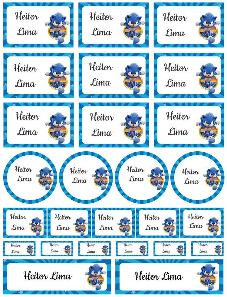 Invitación Sónico – tema Tarjeta colorido, divertido, moderno, infantil, juegos, temático