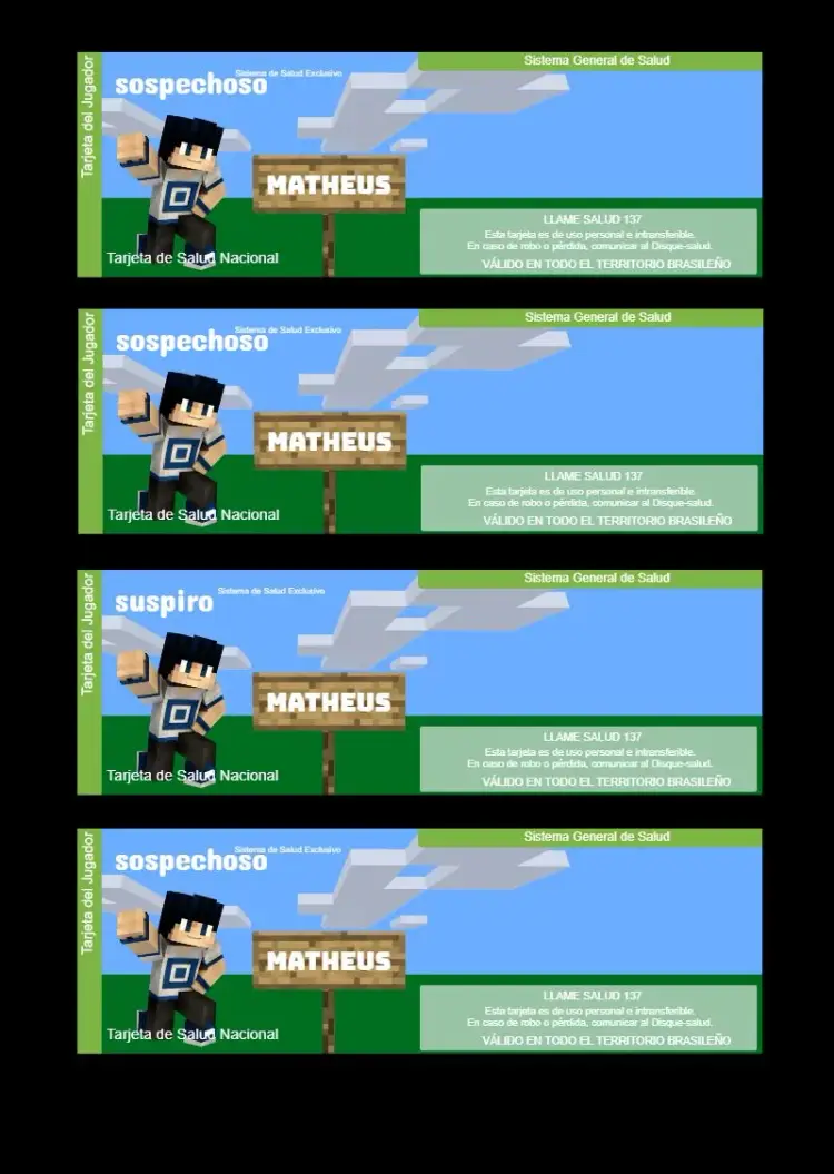 Invitación Tarjeta De Sus Minecraft Verde editable y personalizable