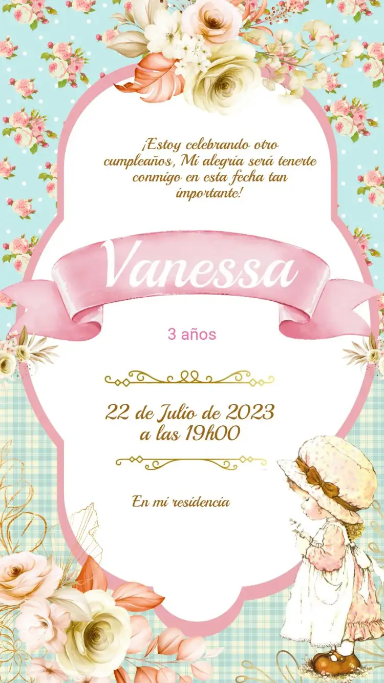 Invitación Cumpleaños Jardín Encantado