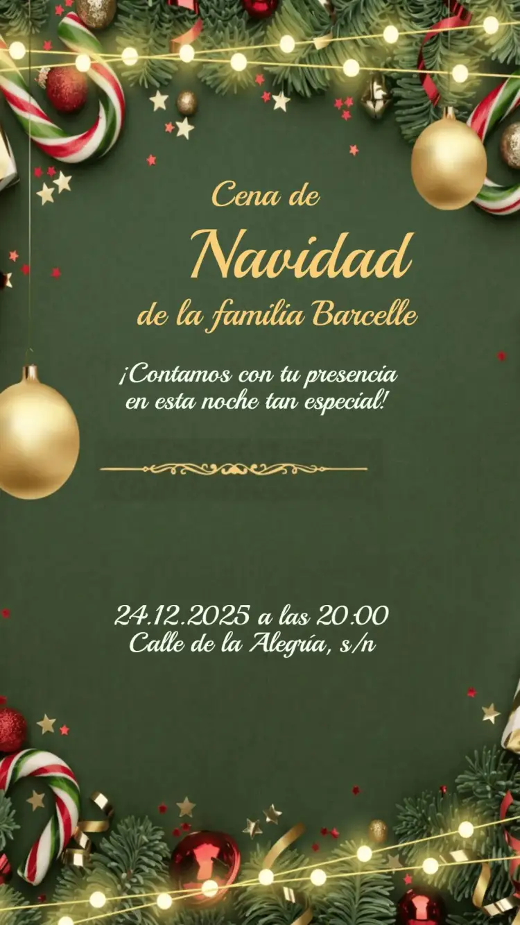 Invitación Invitación fiesta de Navidad – tema Fechas Conmemorativas festivo, colorido, clásico, vintage, minimalista