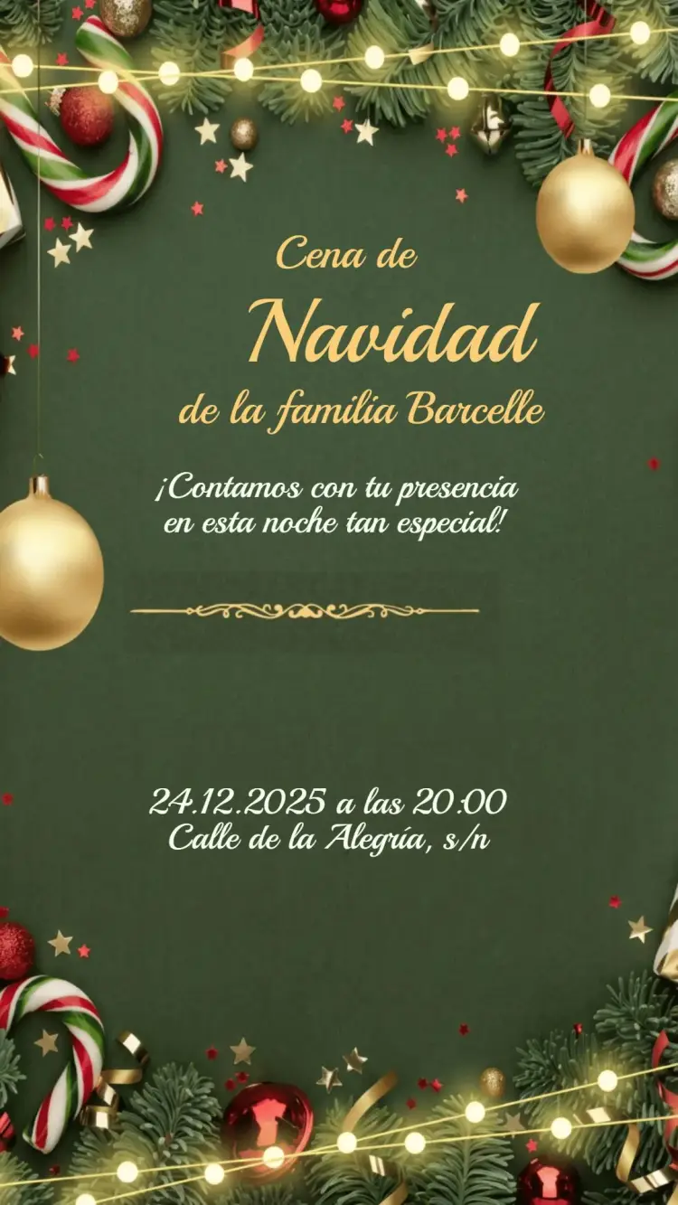 Invitación fiesta de Navidad