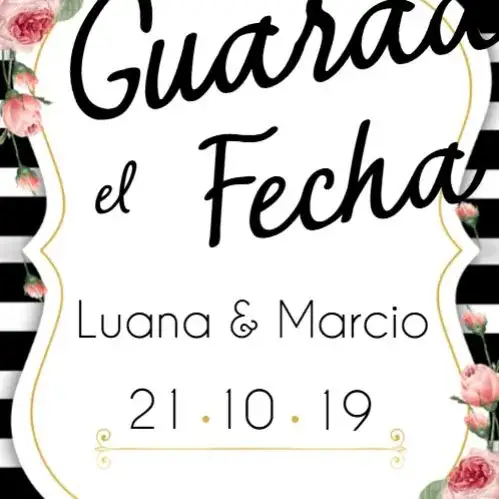 Invitación Save The Date Rayado Con Flores Moderno – tema Cumpleaños moderno, elegante, floral, listrado, preto y blanco, delicado