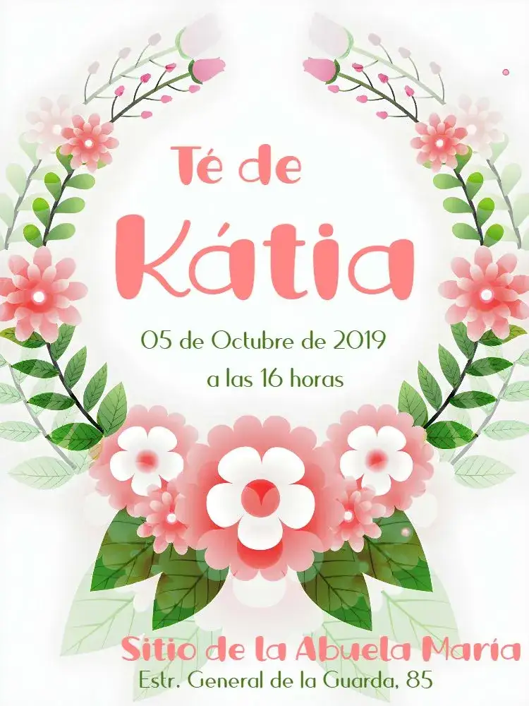 Invitación Despedida de Soltera Floral – tema Despedida de Soltera floral, rosa, delicado, elegante, moderno, romántico