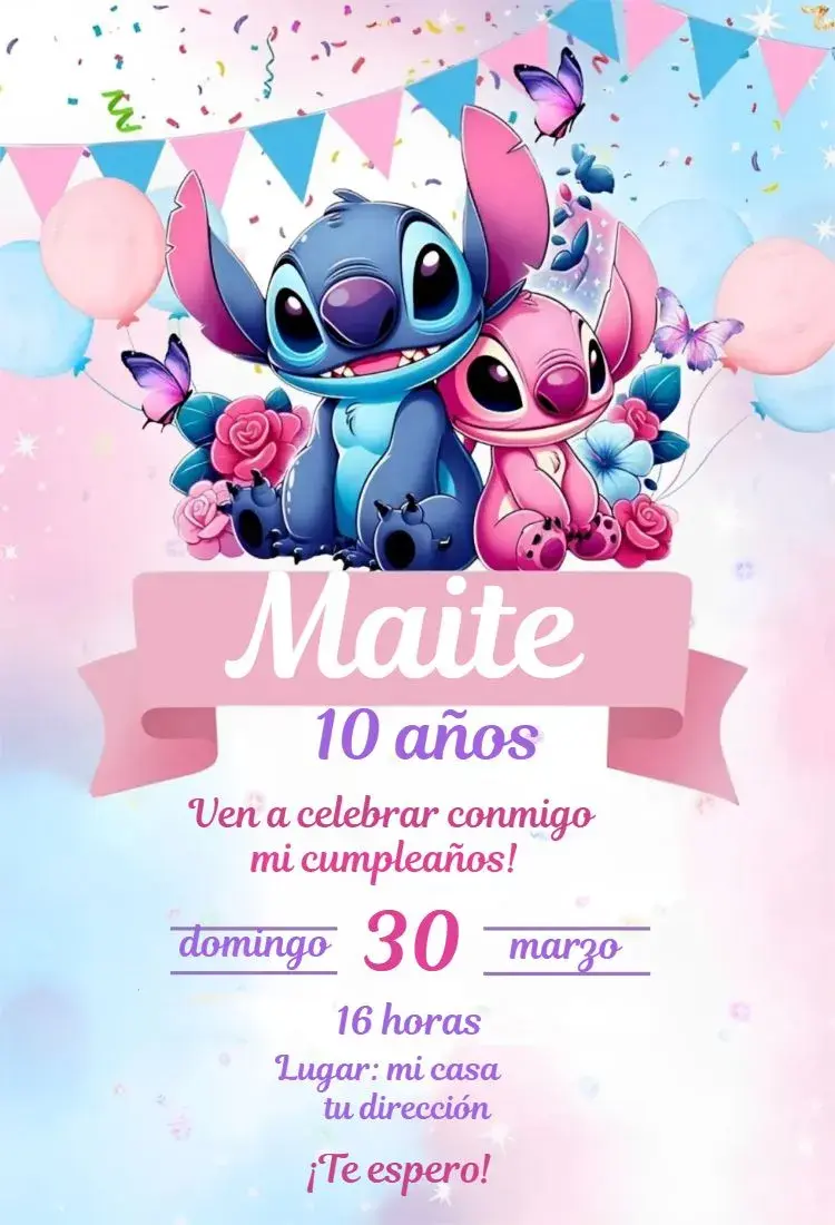 Invitaciones de cumpleaños para editar online