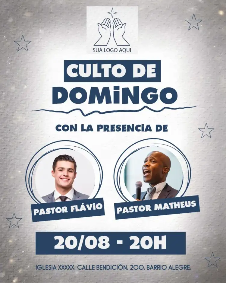 Arte Para Culto De Domingo Iglesia Con Foto Gospel