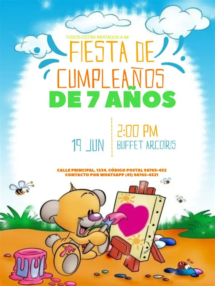 Invitación Perrito Pintando Para Editar Celebración
