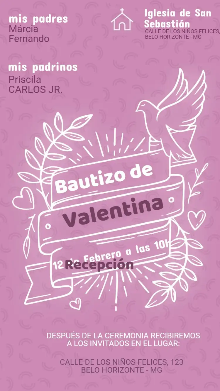 Invitación de Bautizo