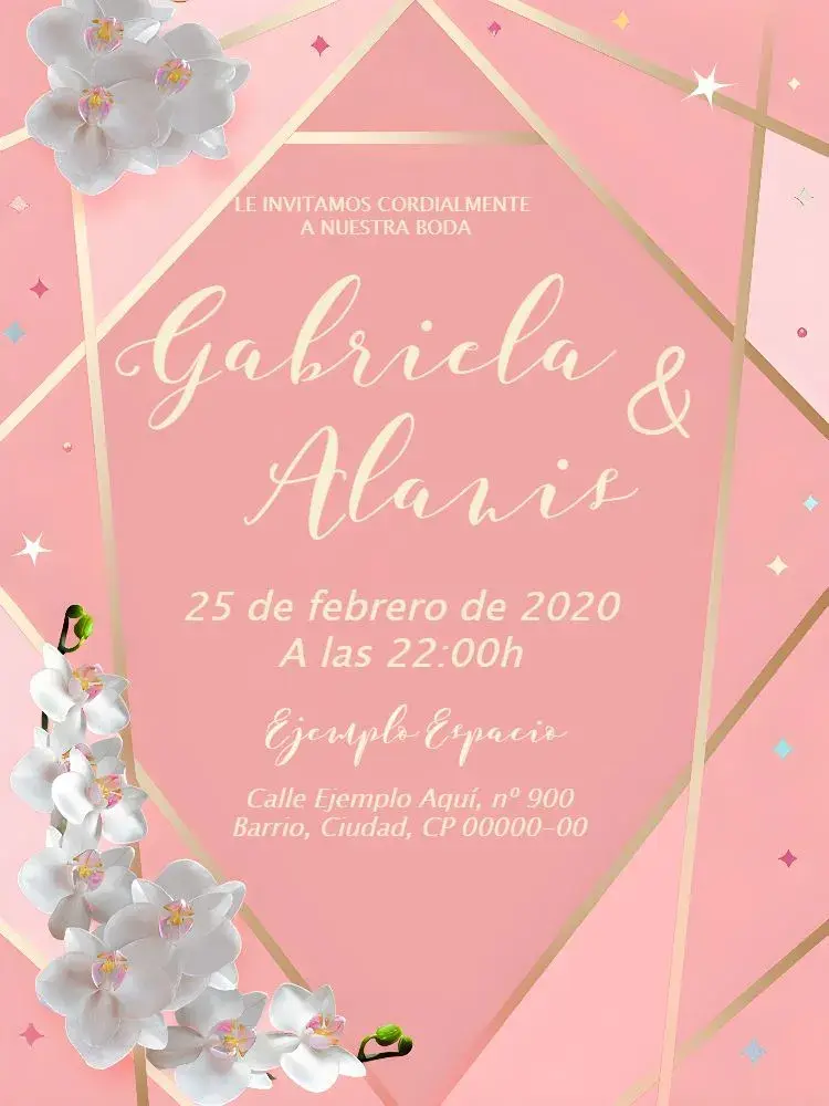 Invitación Boda Floral Flores