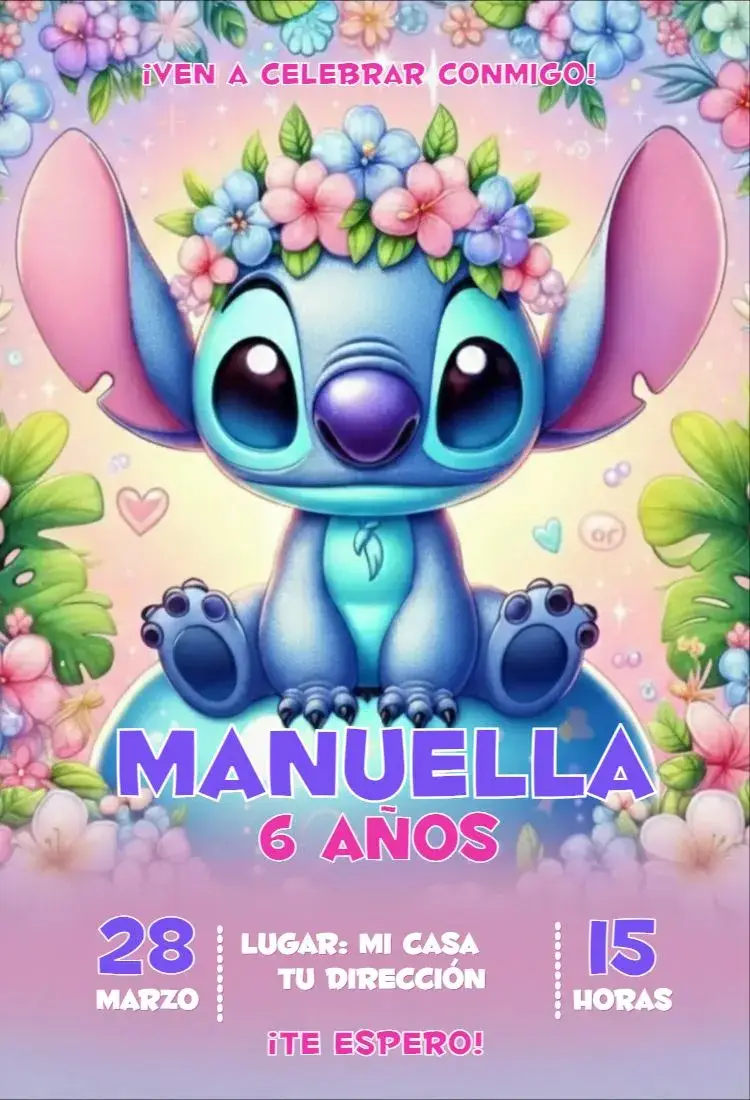 Invitación Stitch 3