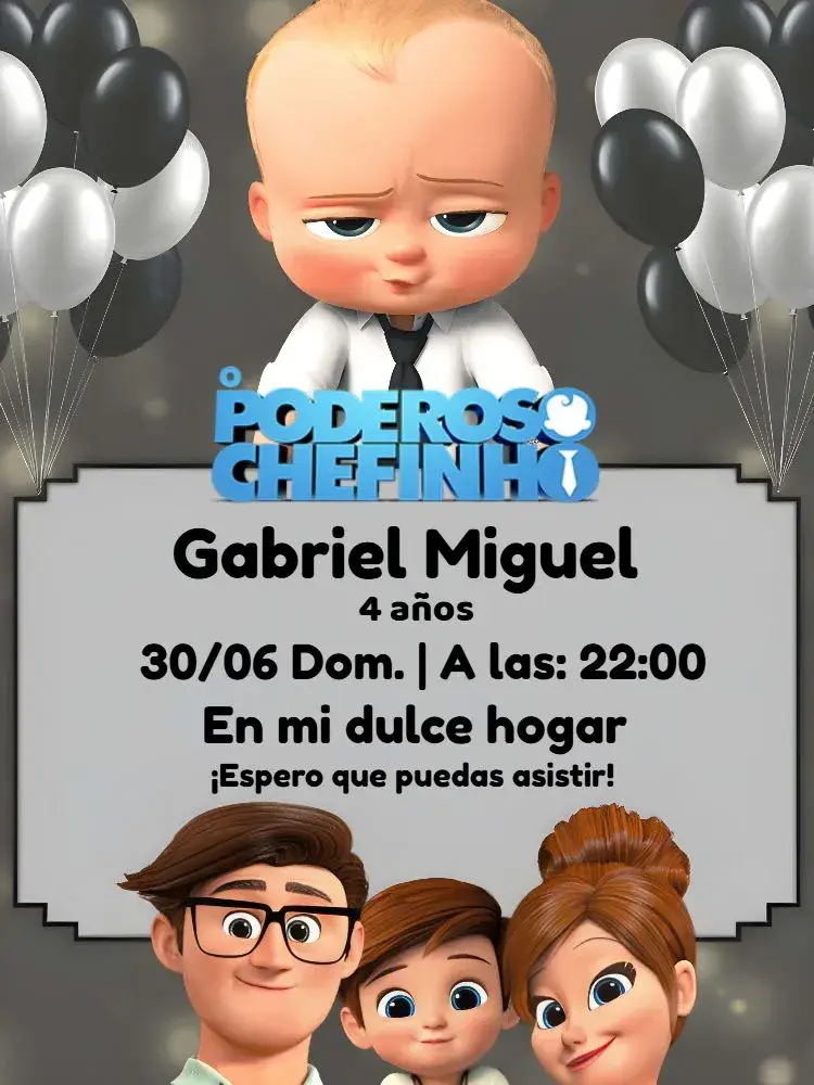 Invitación El Poderoso Jefe Negro