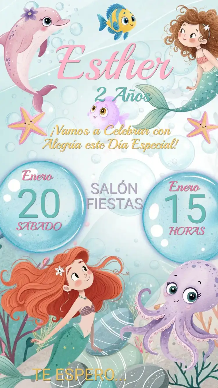 Invitación Invitación Cumpleaños Infantil Fondo Marino – tema Cumpleaños Infantil fondo marino, colorido, divertido, marino, lúdico
