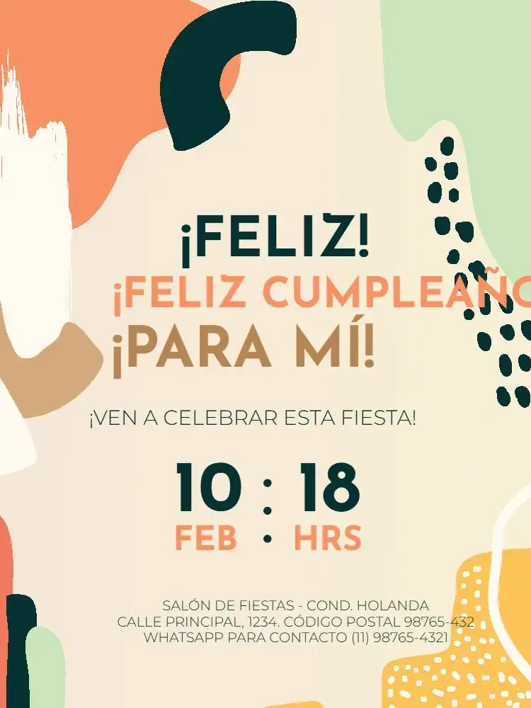 Invitación Mujer Adulta Colorido Encuentro