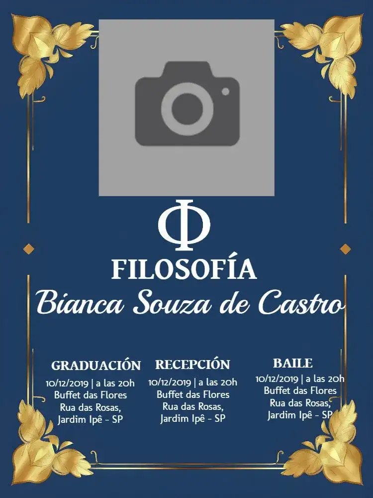 Graduación de Filosofía Con Foto de Filósofo