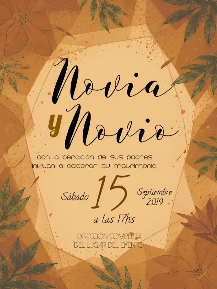 Invitación Boda Floral Provenzal