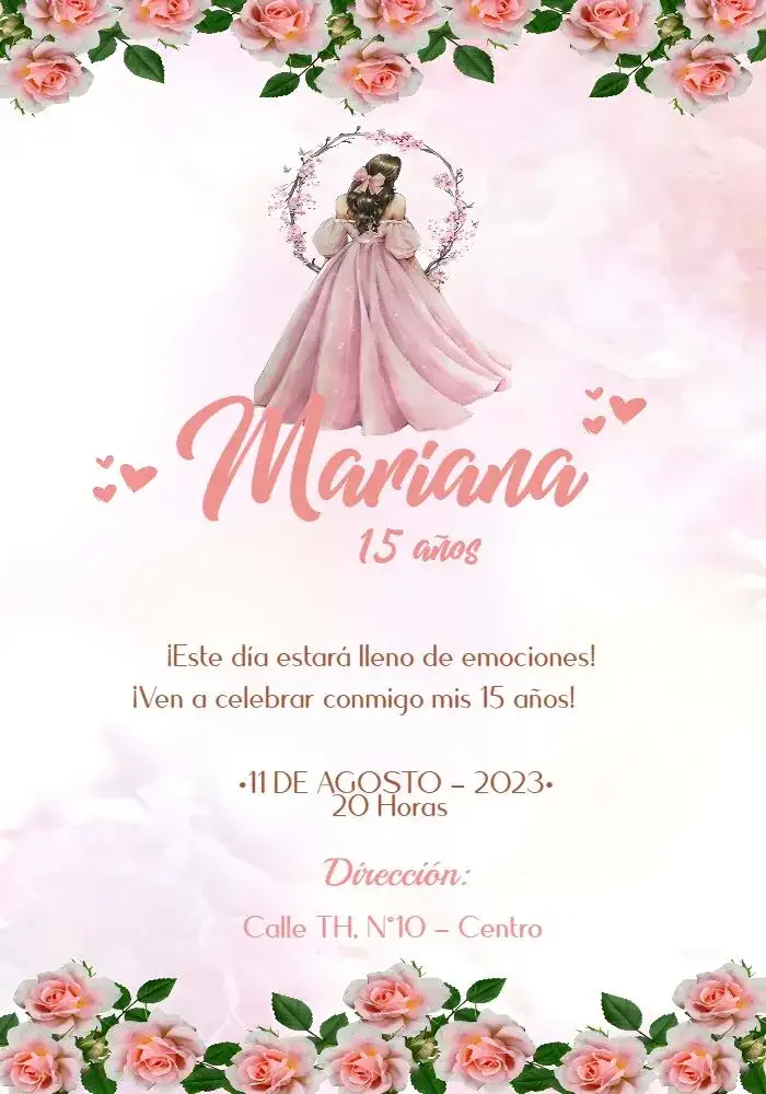 15 Años Princesa Flores Floral