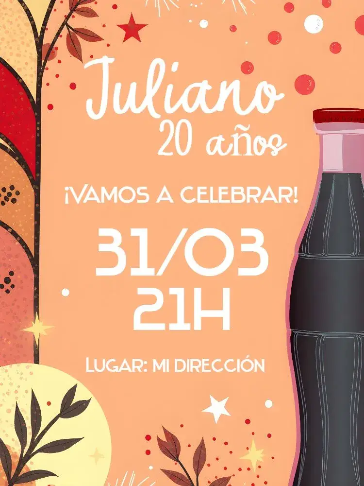 Invitación Coca Cola Adulto