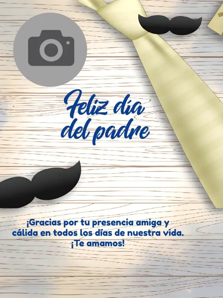 Invitación Publicación Día Del Padre Con Foto Homenaje – tema Más buscados moderno, fotos personales, estilo limpio, colores sobrios, elementos gráficos de familia, énfasis en amor paternal
