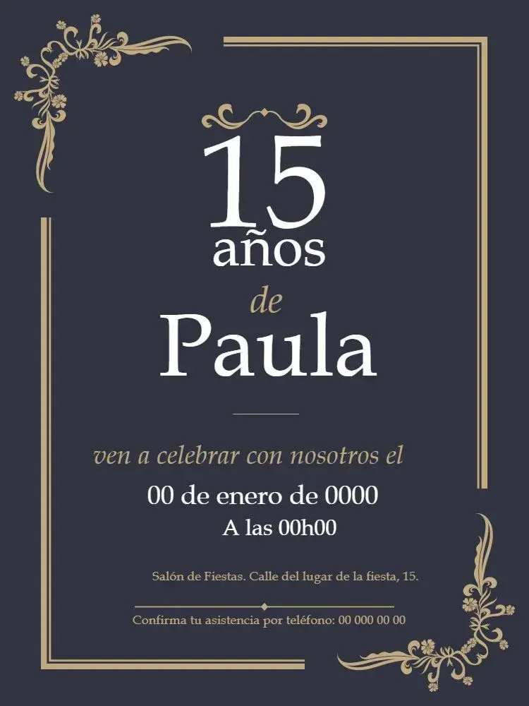 Invitación 15 Años Delicado