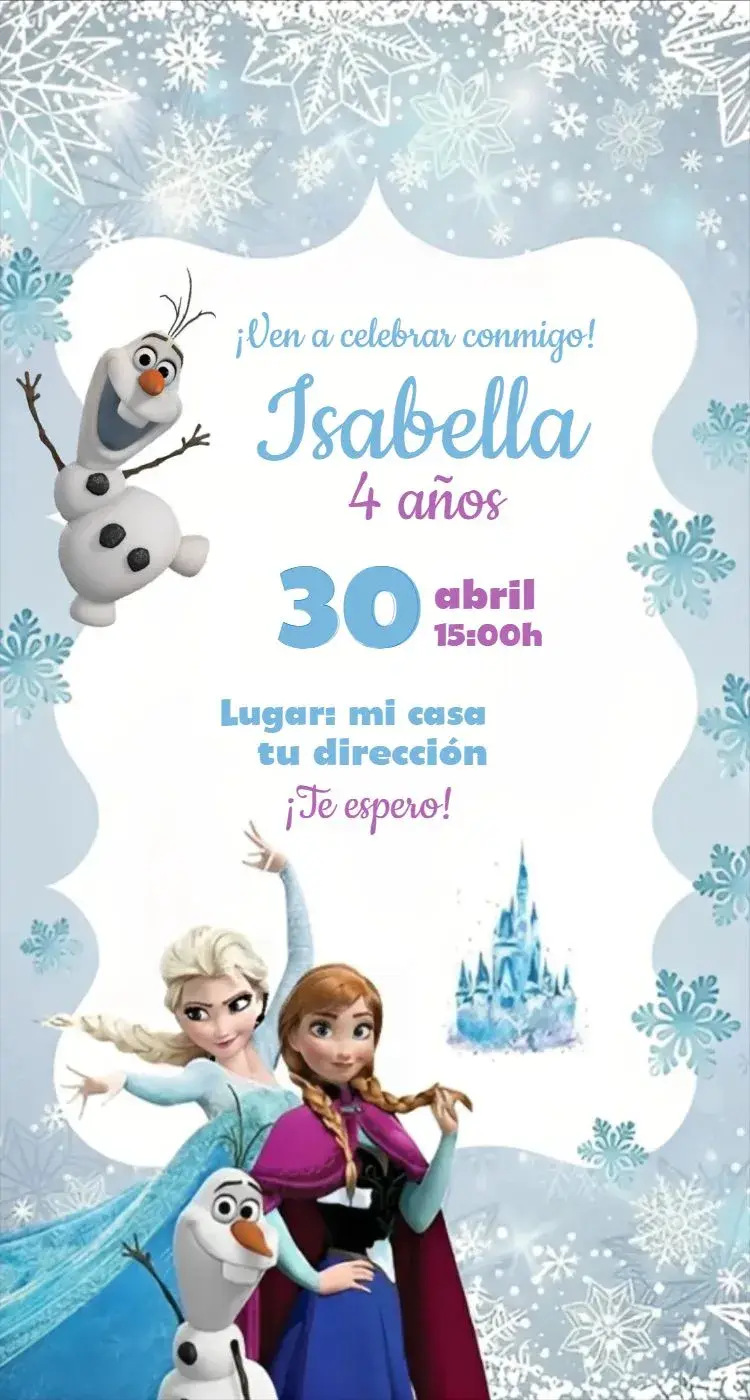 Invitación Frozen 7
