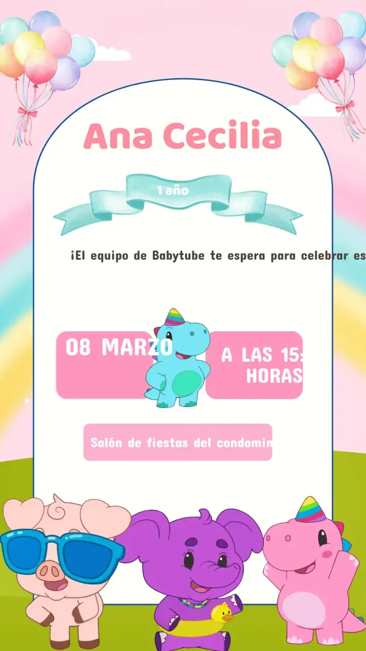Invitación Cumpleaños Turmatube