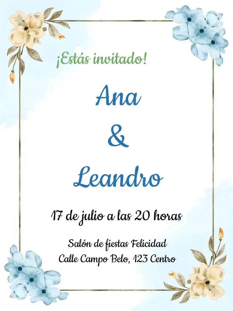 Invitación Boda Flores Blanco