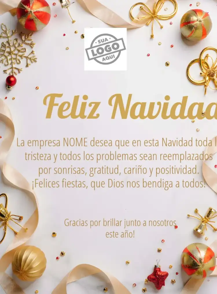 Tarjeta De Feliz Navidad Para Empresas Foto