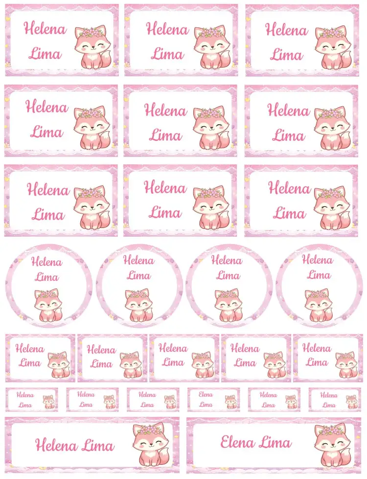 Invitación Zorrito – tema Tarjeta lúdico, colorido, infantil, divertido, natureza, moderno