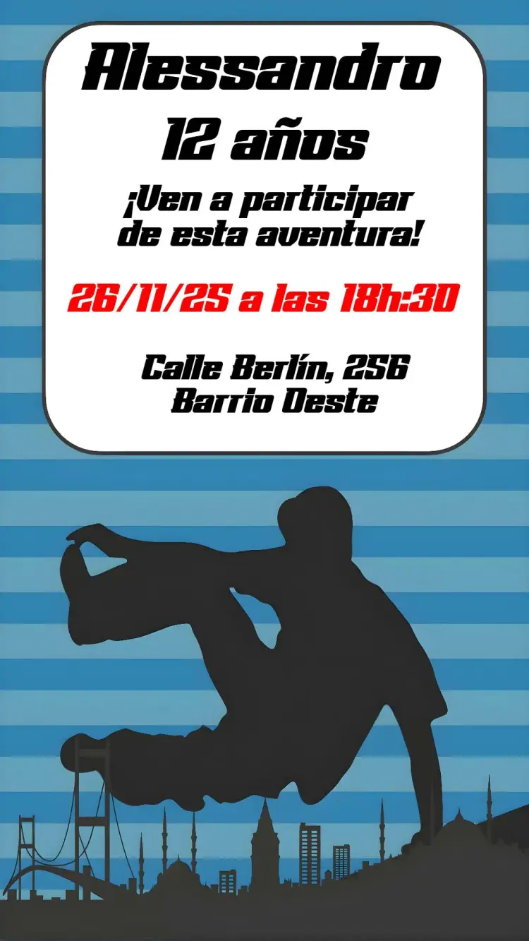 Invitación Parkour