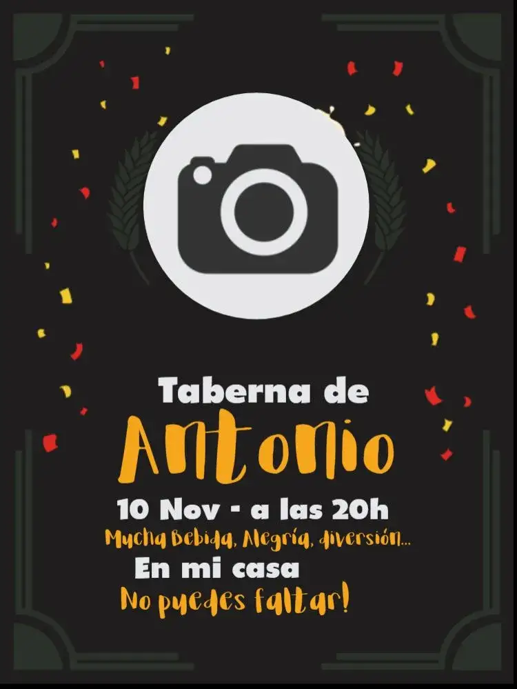Invitación Boteco Whatsapp – tema Cumpleaños Infantil bar, divertido, moderno, colorido, temático, informal