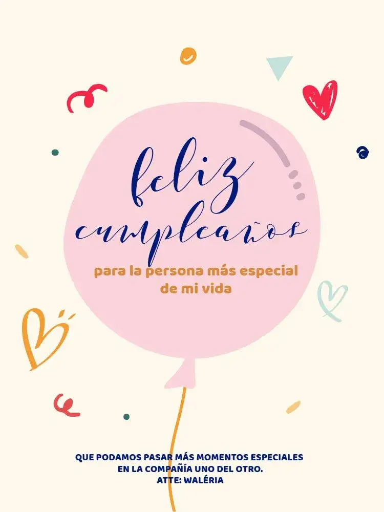 Invitación Tarjeta de Celebración Para una Persona Especial – tema Tarjeta colorido, romántico, claro, alegre, festivo
