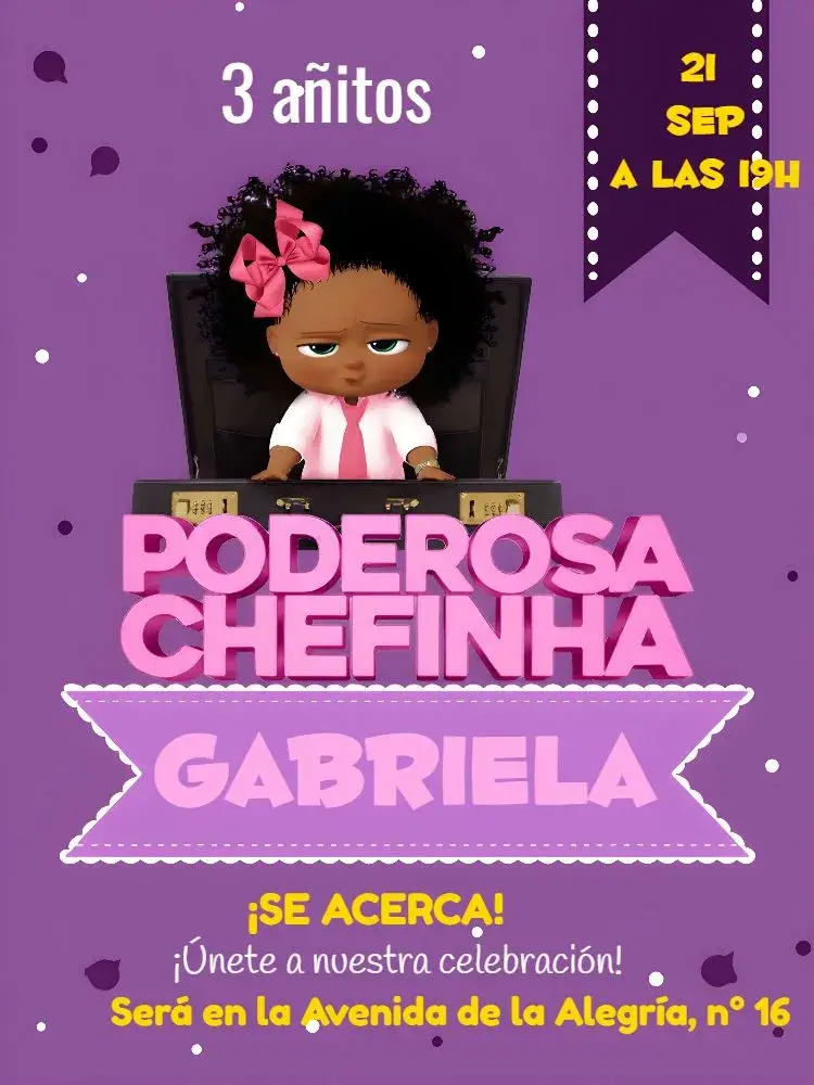 Invitación Jefa Poderosa Cinta