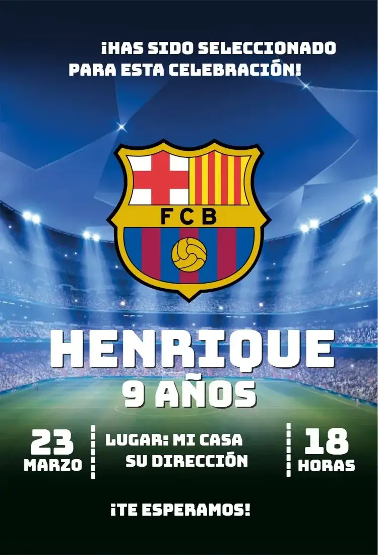 Invitación Barcelona 5 – tema Cumpleaños vibrante, moderno, festivo, colorido, urbano