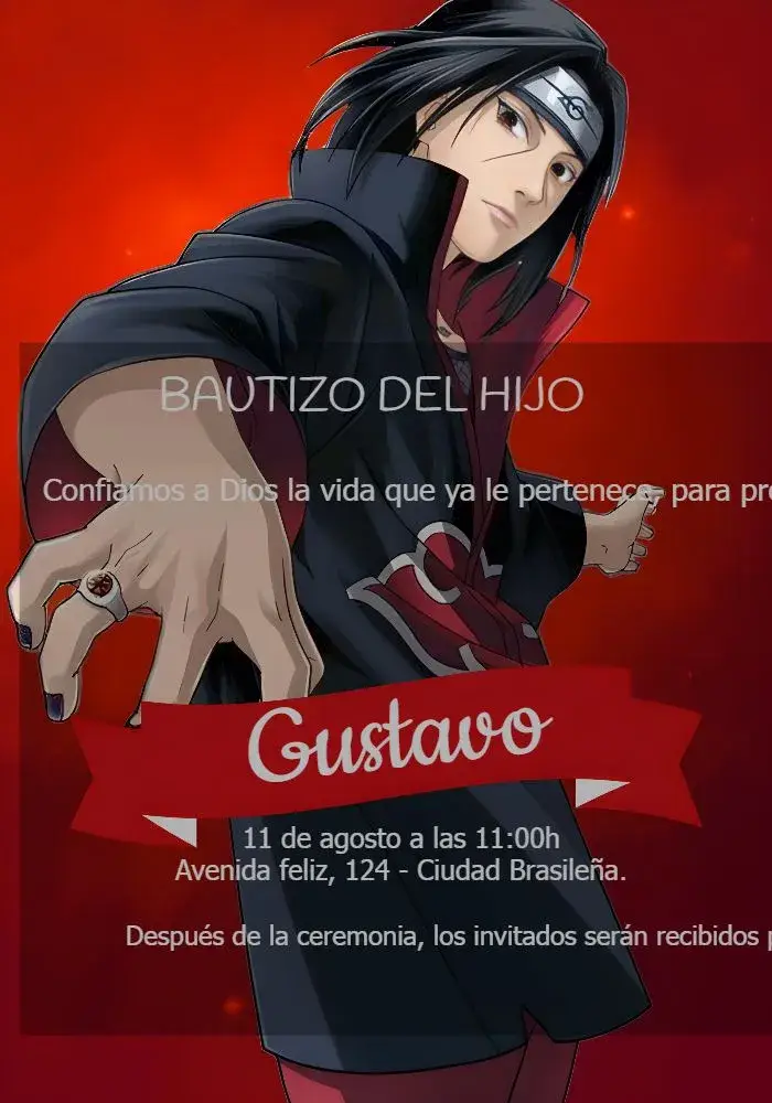 Invitación Bautizo Niño
