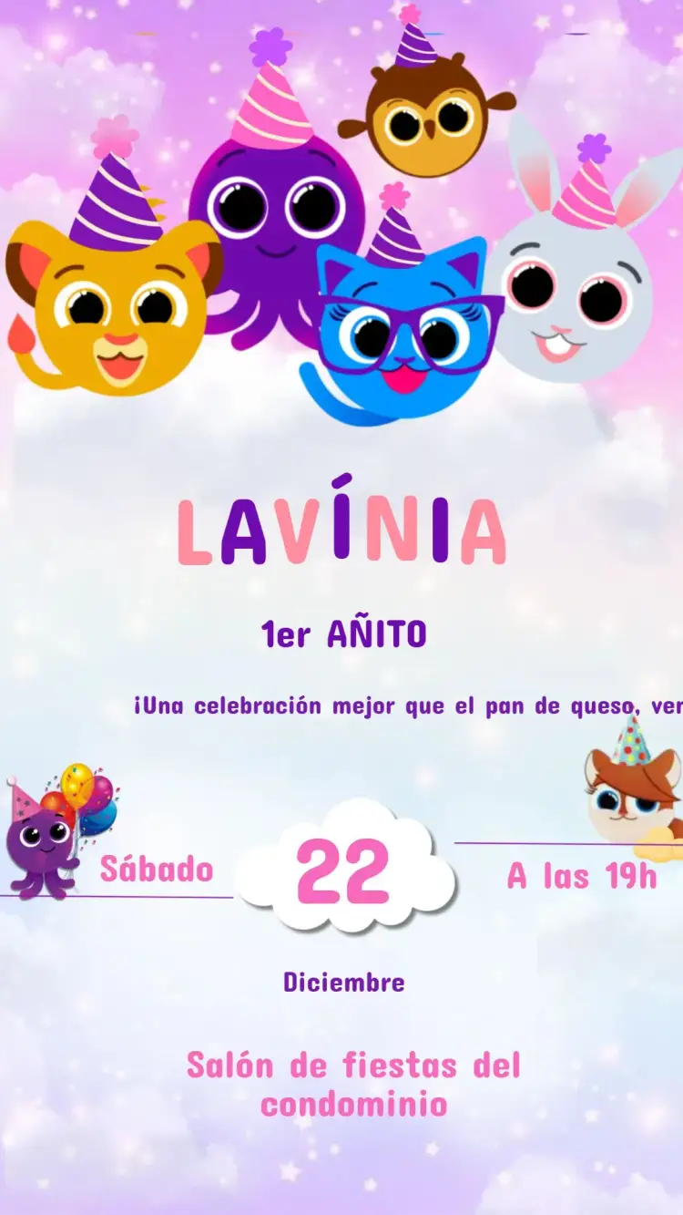 Invitación Cumpleaños BOLOFOFOS