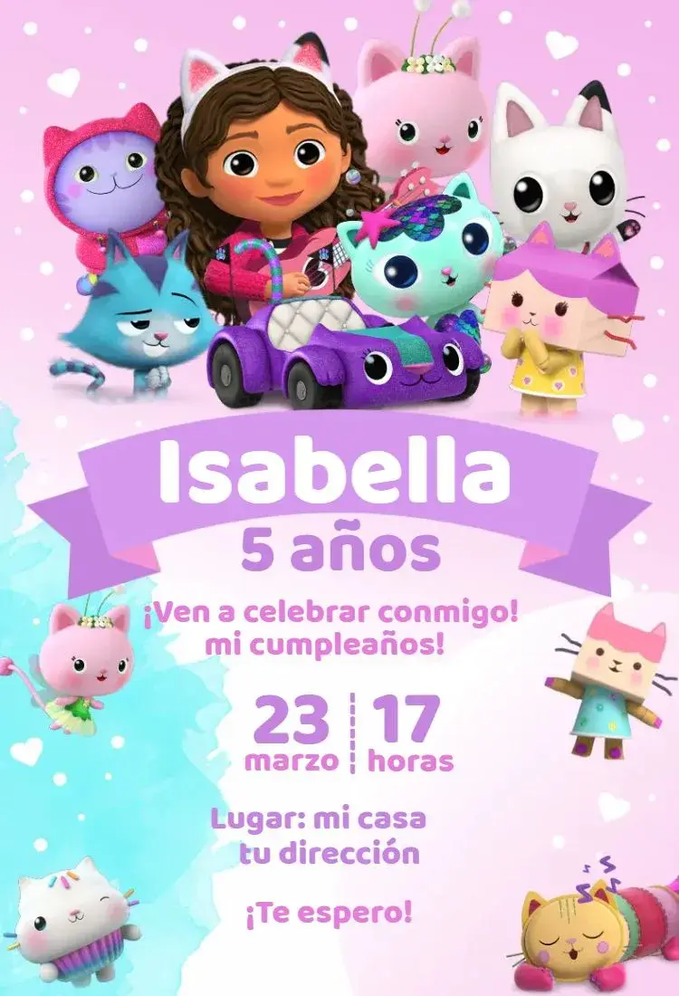 Invitación La Casa Mágica de Gabby 4