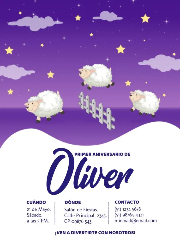 Invitación Fiesta De Ovejitas Oveja