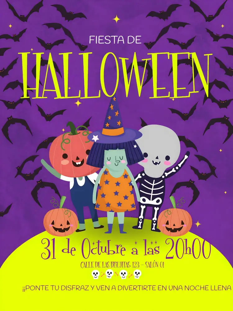 Invitación Fiesta De Halloween Bruja