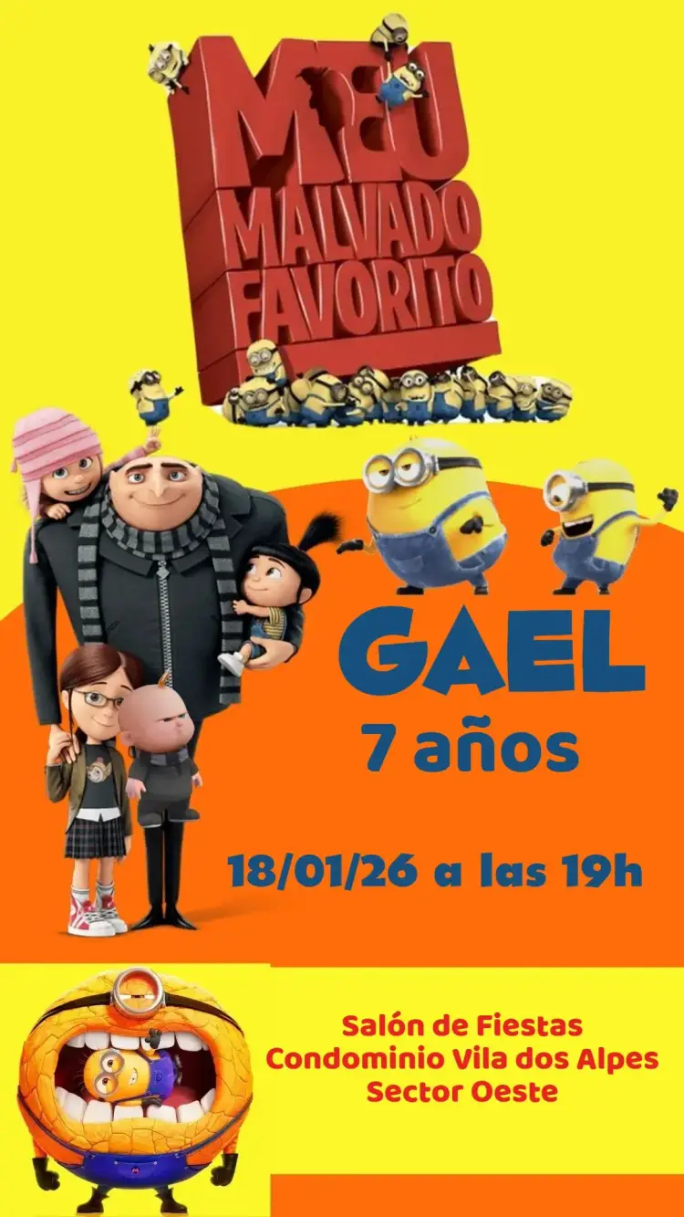 Invitación Mi Villano Favorito