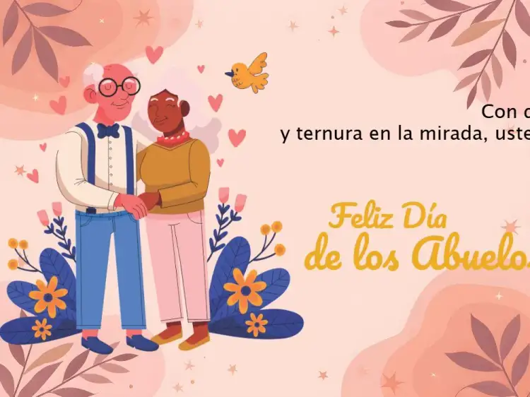 Invitación Tarjeta Día De Los Abuelos Felicitaciones – tema Fechas Conmemorativas floral, colorido, moderno, romántico, delicado, alegre