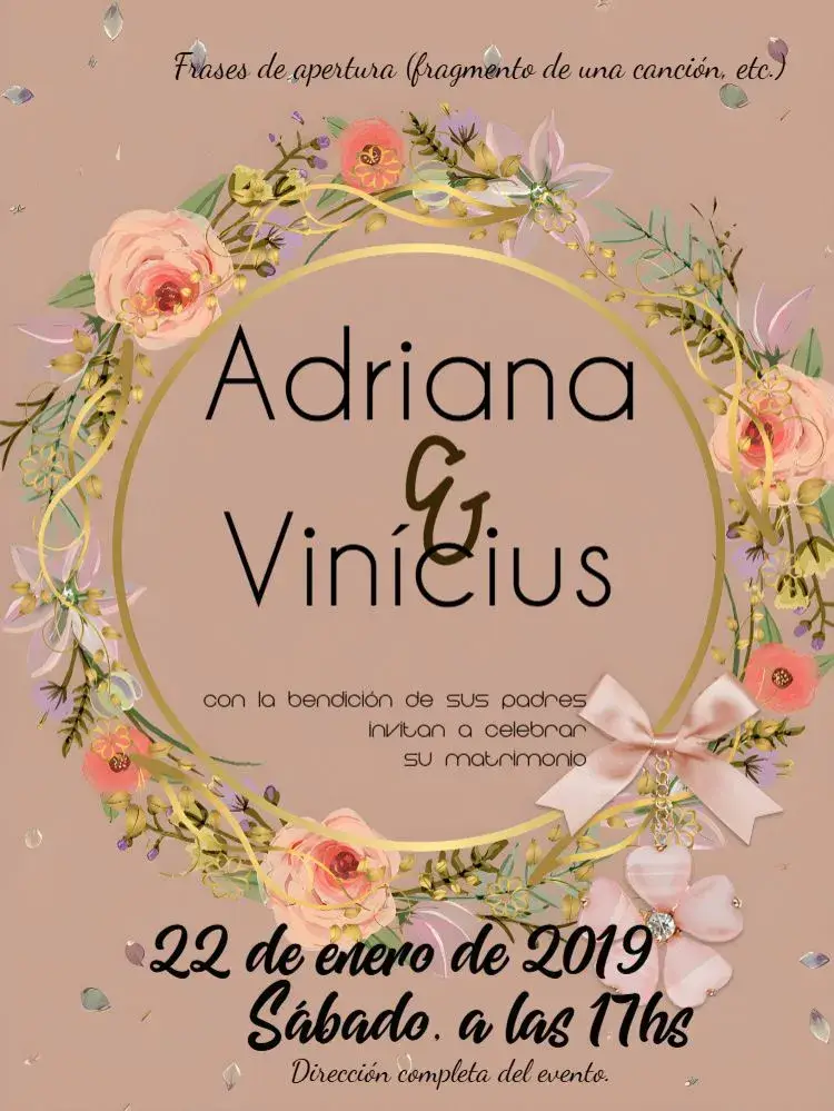 Invitación Boda Floral Vintage