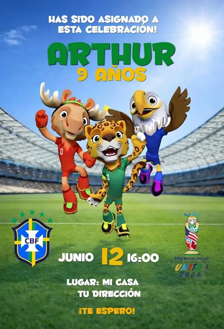 Invitación Copa del mundo 9