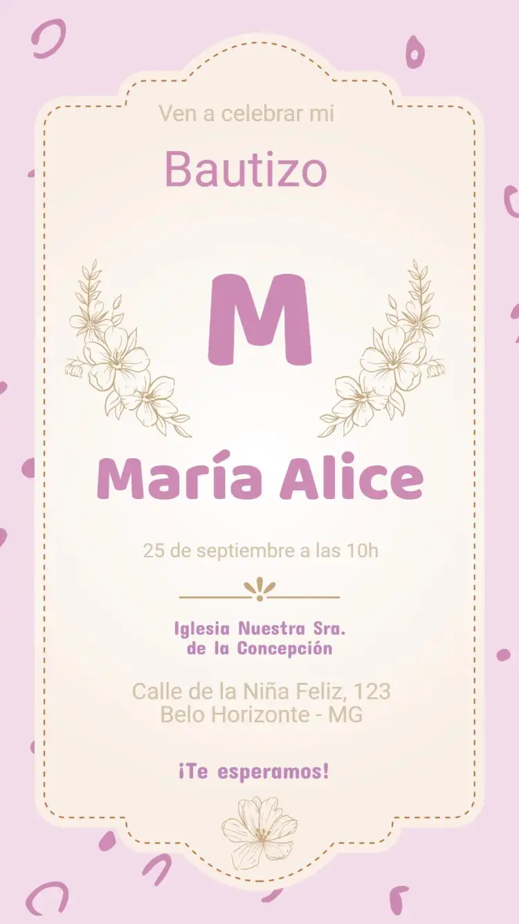 Invitación de Bautizo